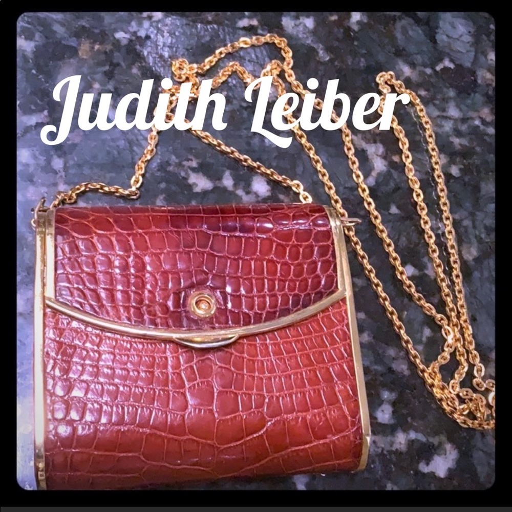 JUDITH LEIBER CROC CLUTCH